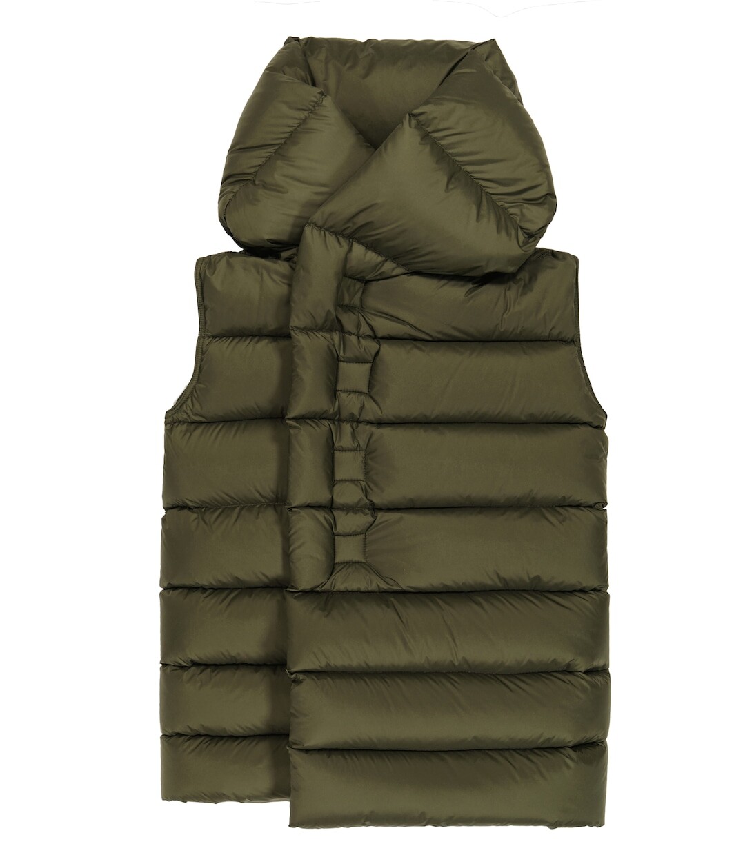 

Стеганый пуховый жилет Rick Owens, зеленый