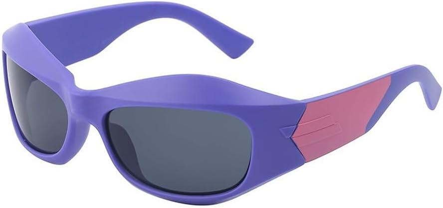 

Солнцезащитные очки для женщин, спортивные солнцезащитные очки для мужчин, спортивные очки-маска, модные солнцезащитные очки «кошачий глаз», стильные очки в стиле стимпанк WNCKSQ, C6mattepurplegray