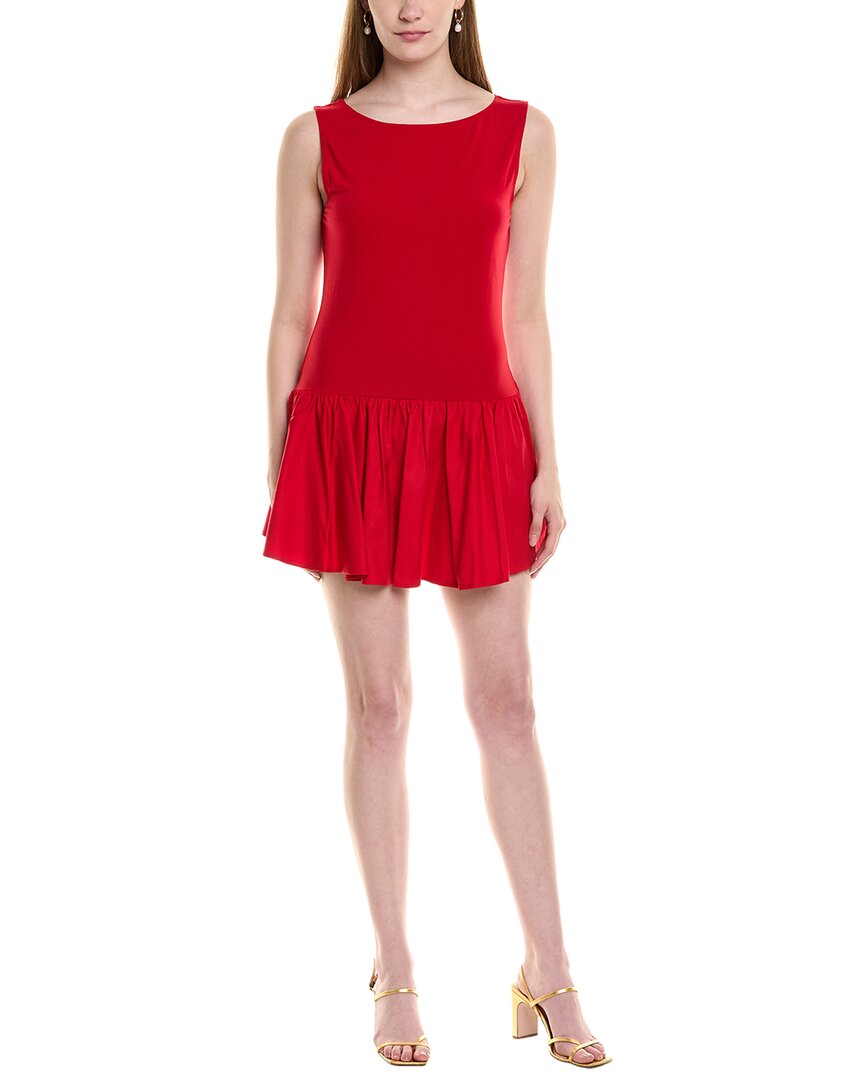 

JL LUXE Мини-платье с воланами по подолу, красный
