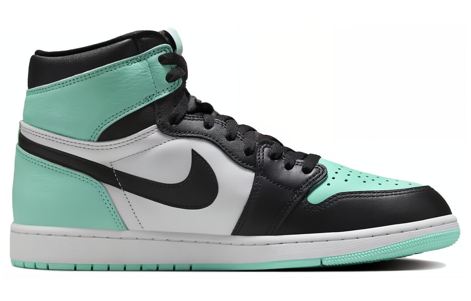 Jordan Air Jordan 1 винтажные баскетбольные кроссовки мужские, Black/Green — фото 2