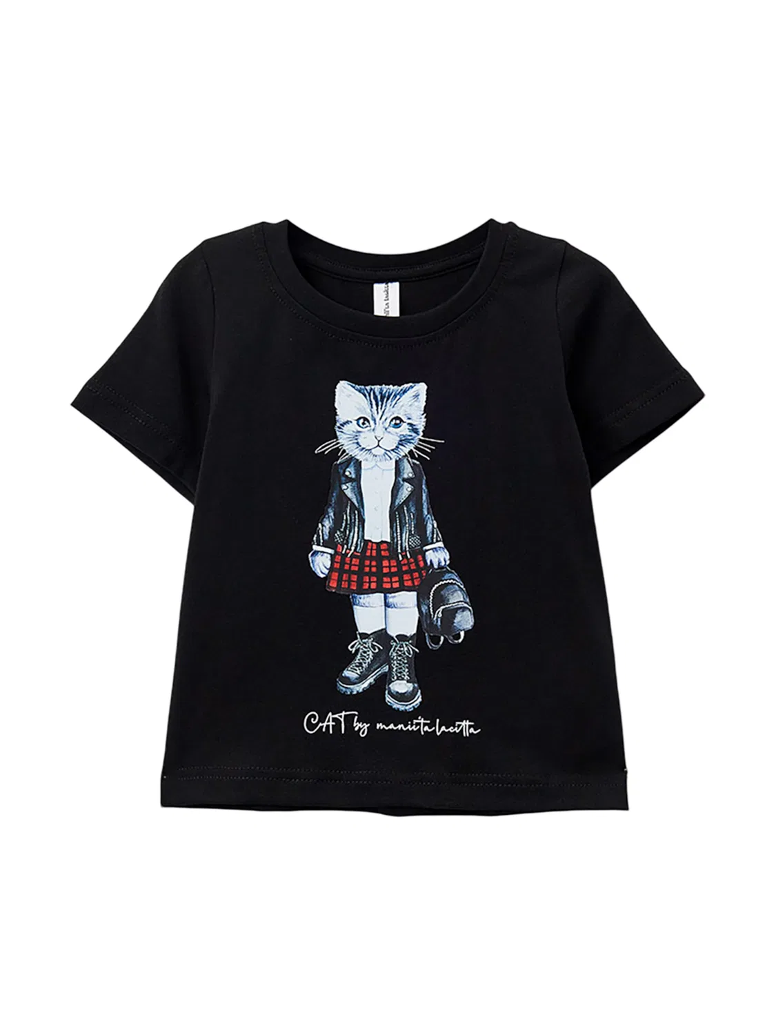 Футболка Cat e Lolette Rocker Cat черного цвета