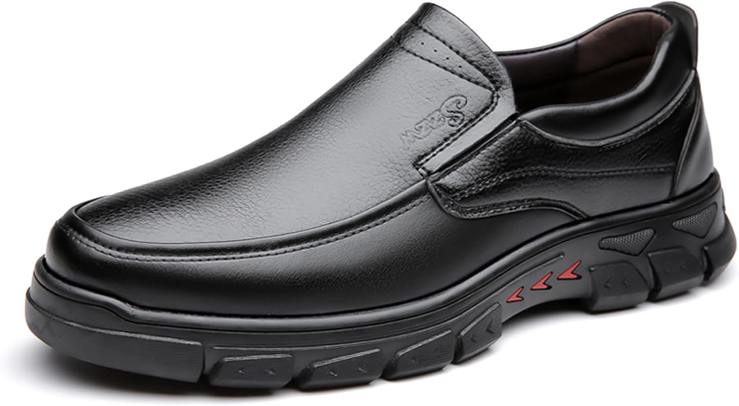 

Мужские туфли на каждый день, удобные лоферы без шнурков для свадеб, церкви и офиса Abborora, черный