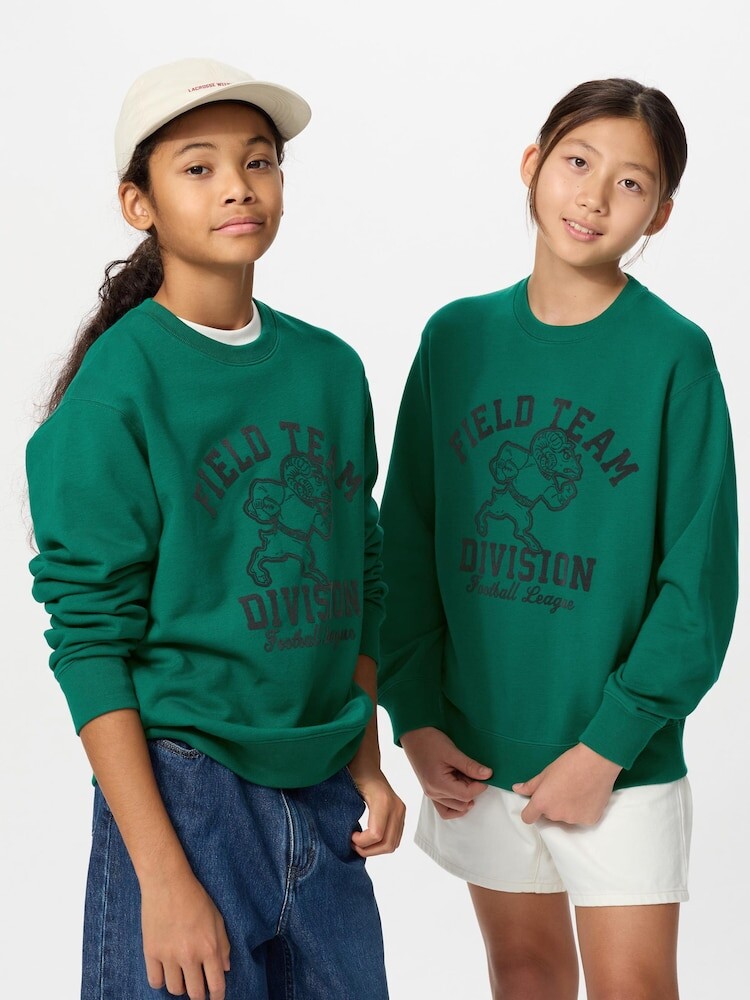 

Свитшот с ультраэластичным рисунком Uniqlo, цвет 55 зеленый