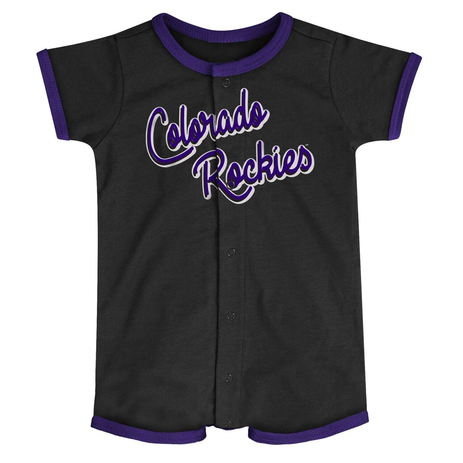 

Черный комбинезон для младенцев Colorado Rockies Power Hitter Outerstuff