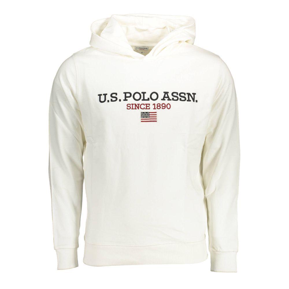 

Белый хлопковый мужской свитер U.S. Polo Assn.