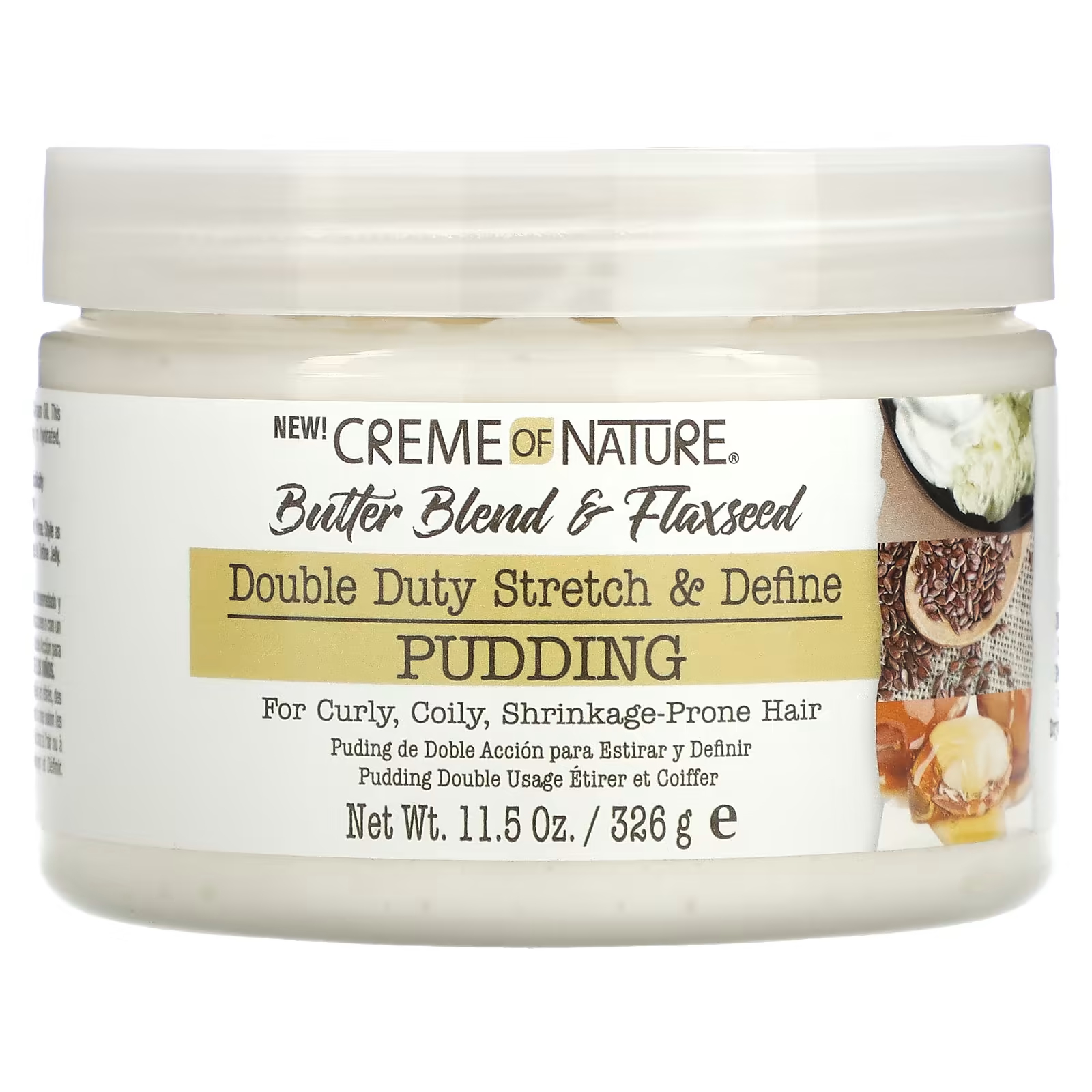 

Смесь сливочного масла и льняного семени Creme Of Nature Double Duty Stretch & Define Pudding, 326 г