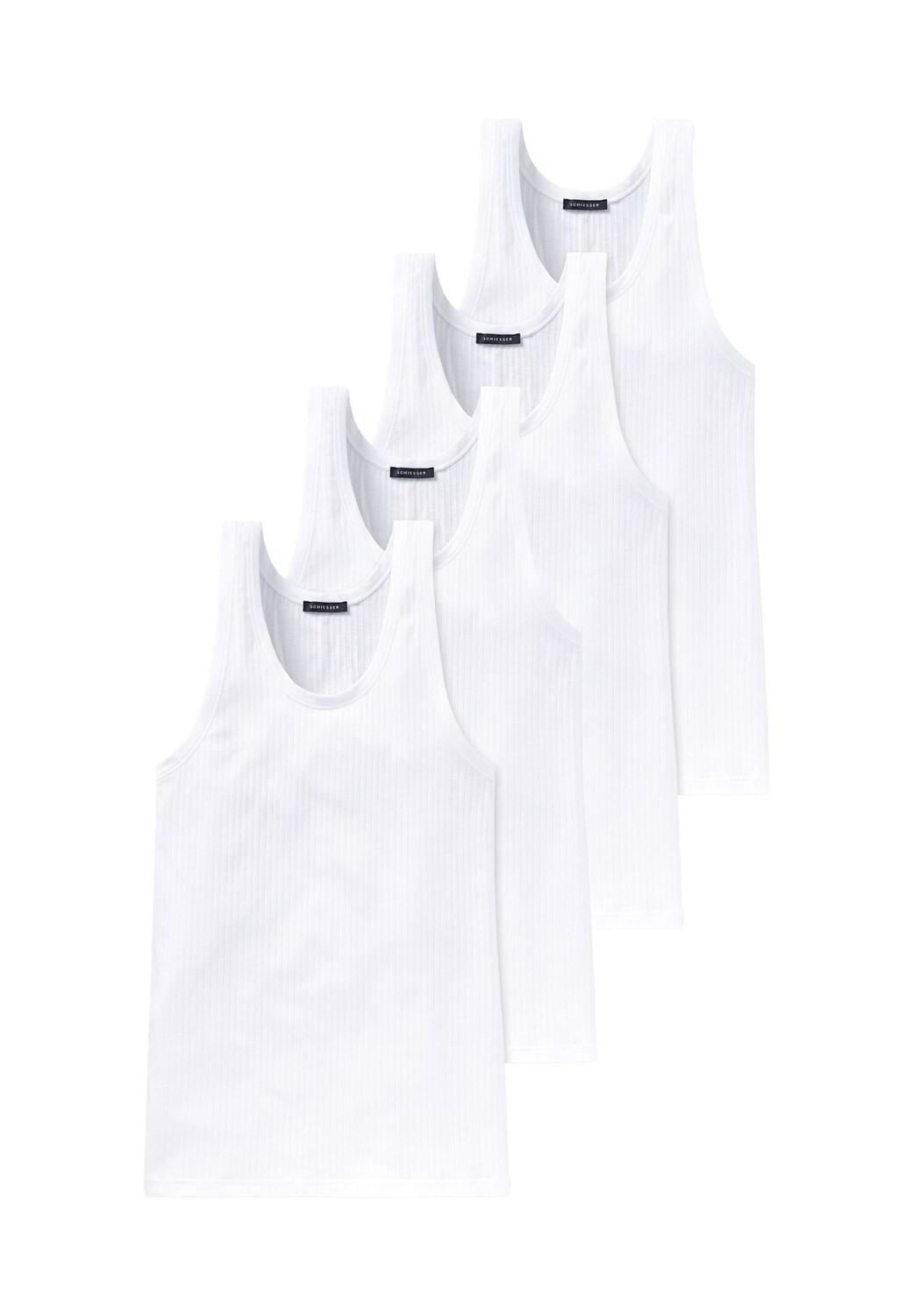 

Майка/майка, 4 упаковки Cotton Essentials Authentic SCHIESSER, белый