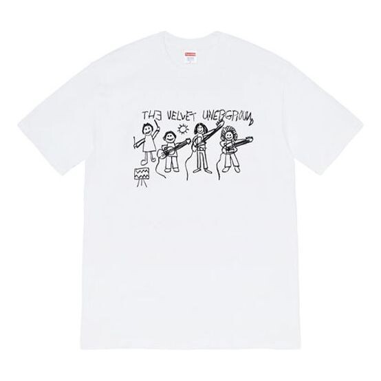 

Футболка fw19 week 4 x the velvet underground drawing tee Supreme, белый