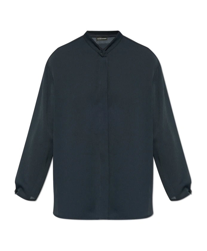 

Рубашка с боковыми разрезами Emporio Armani, серый