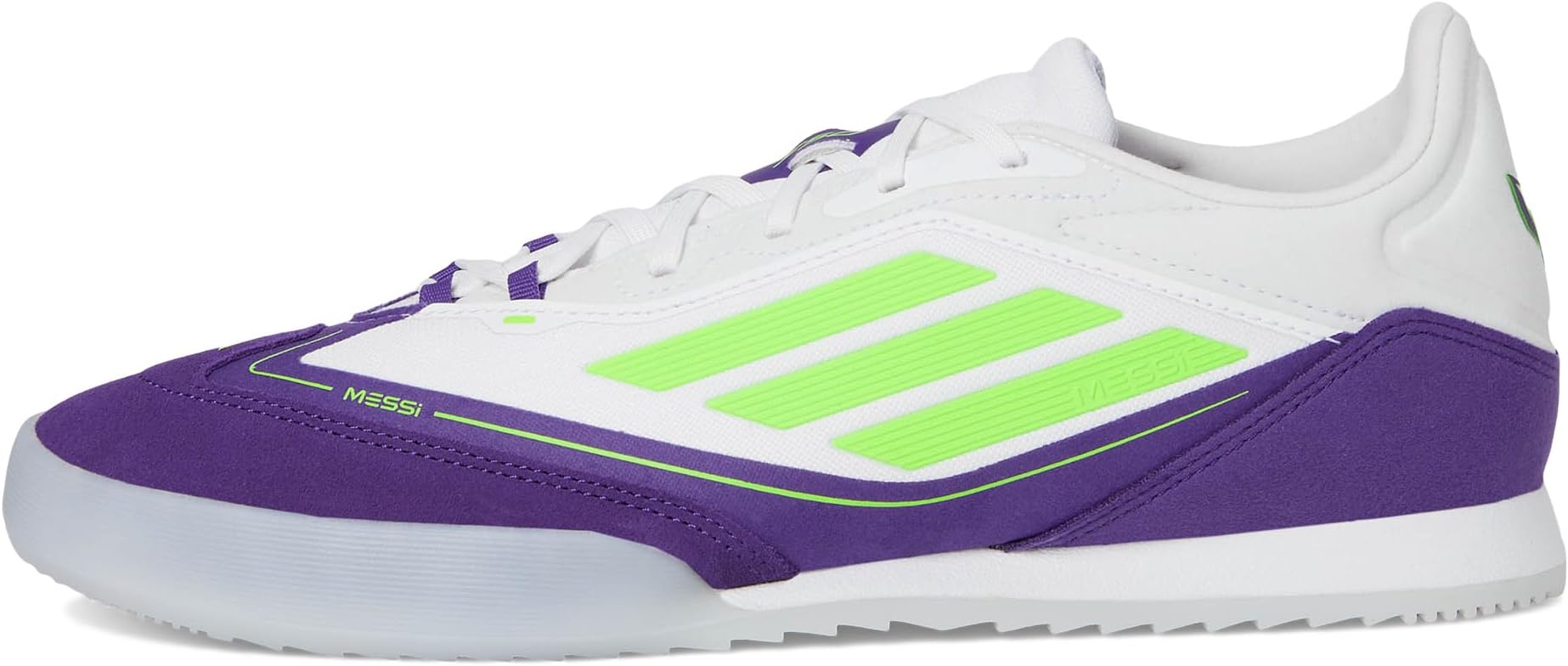 Кроссовки adidas F50 Freestyle 24 Messi Indoor Soccer Cleats, цвет White/Lucid Lemon/Unity Purple — фото 4