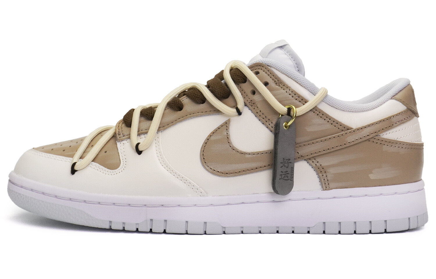 

Кроссовки Nike Dunk Skateboarding Shoes Unisex Low-top Brown/White, коричневый