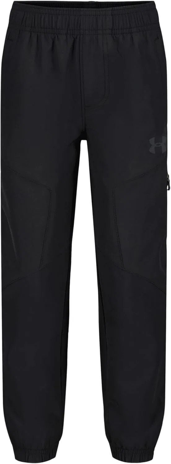 Детские брюки Under Armour из эластичной ткани, прочные и удобные, свободного кроя, черный