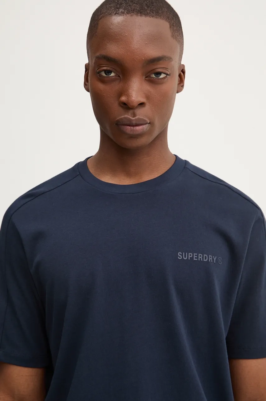 

Хлопковая футболка Superdry, темно-синий