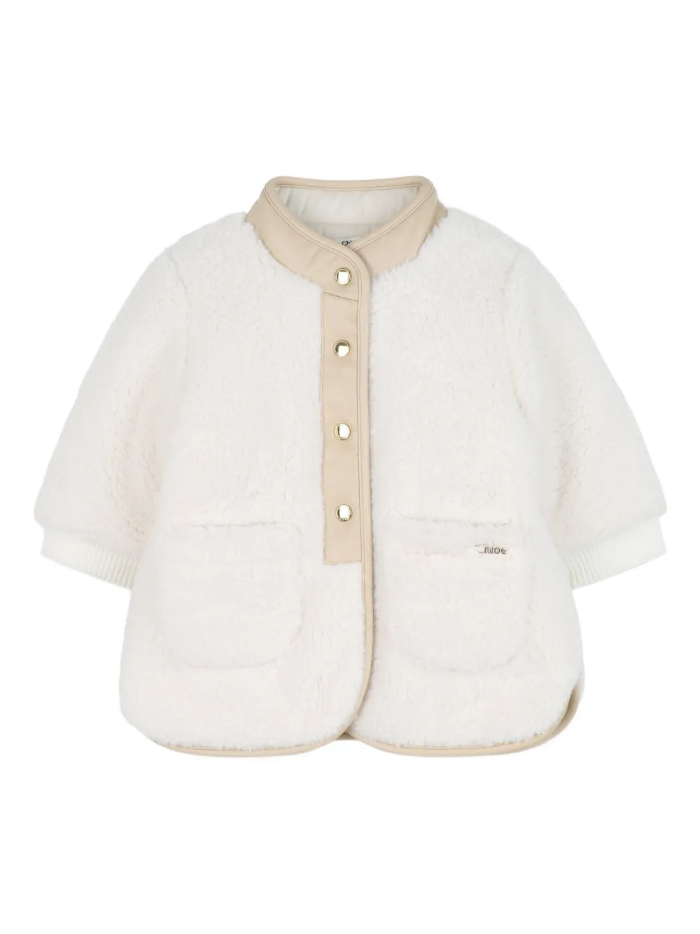 

Шуба из искусственного меха Chloé Kids, нейтральный