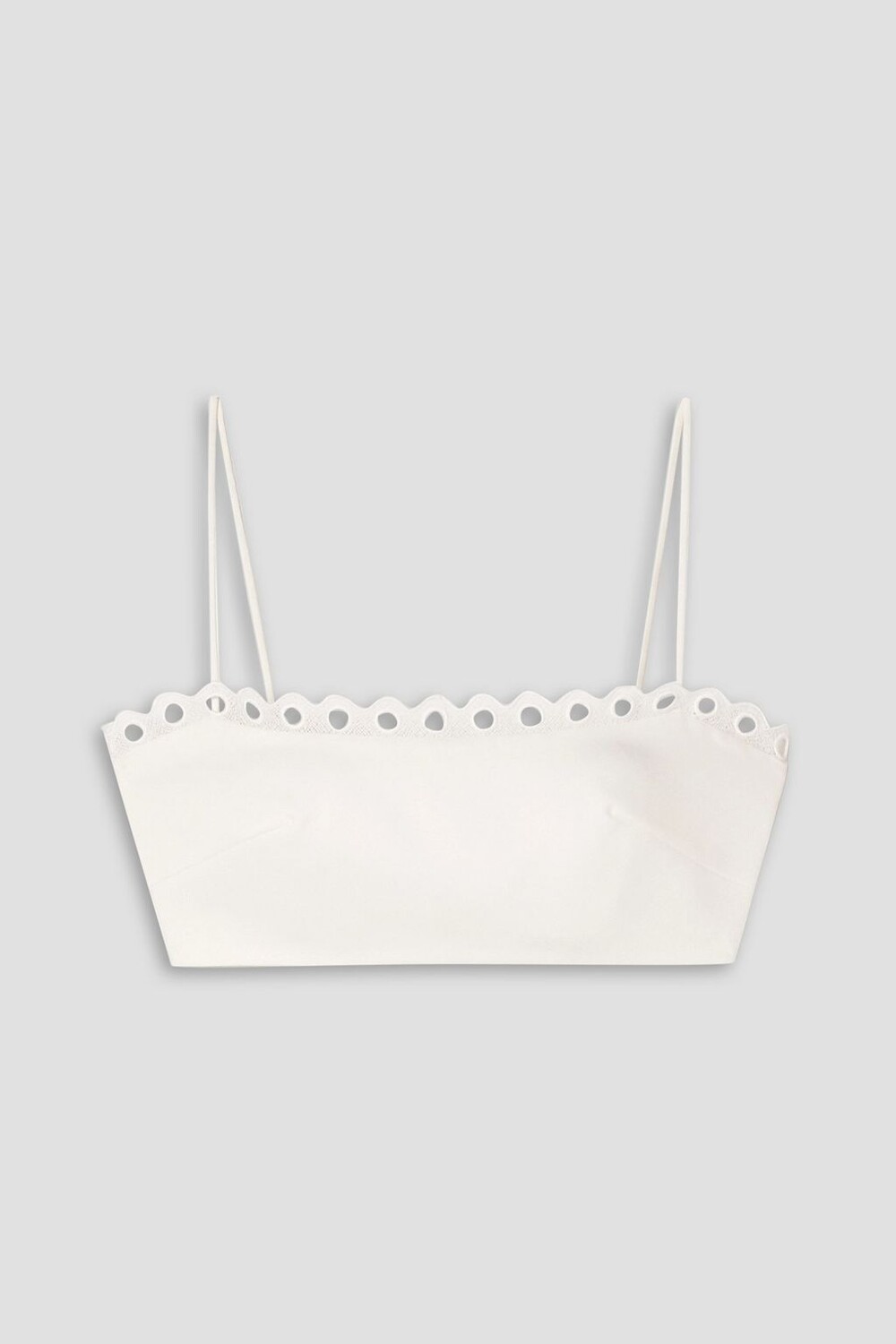 

Укороченный топ Darma Broderie Anglaise с отделкой Grain de Poudre RIME ARODAKY, белый