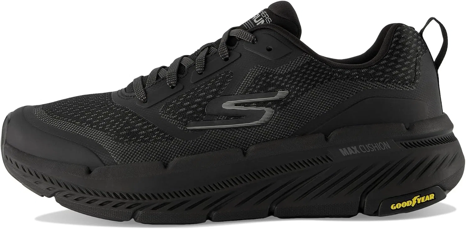 Мужские беговые кроссовки Skechers Max Cushioning Premier Vantage 2.0, Black Textile Synthetic — фото 4