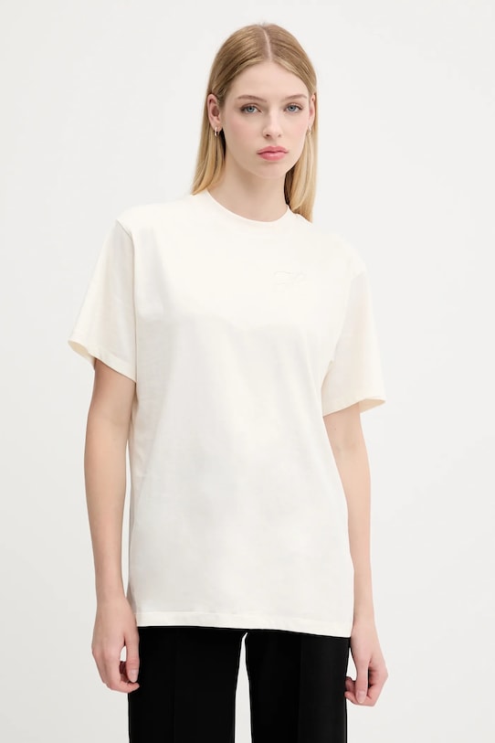 

Хлопковая футболка Hugo, бежевый