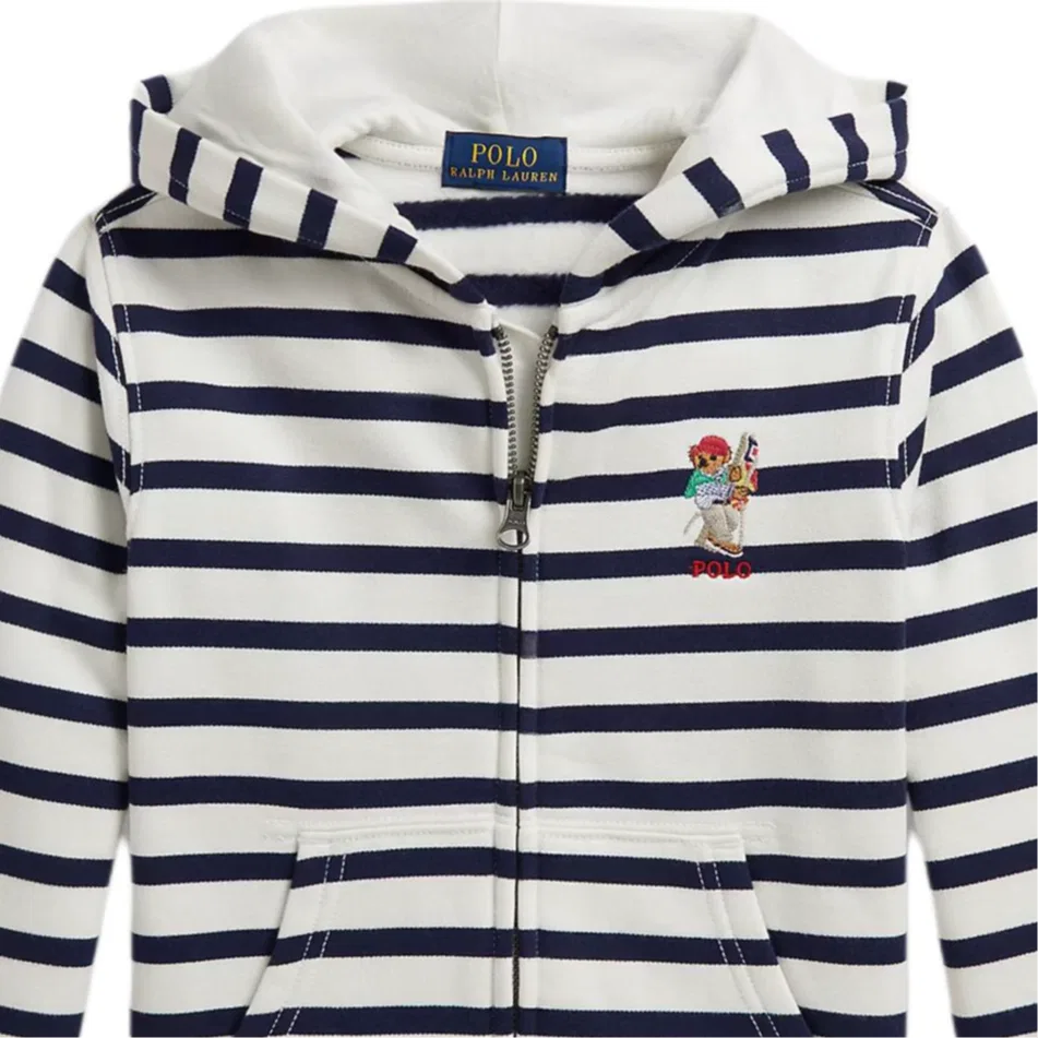 Детский свитшот Polo Ralph Lauren Polo Bear с полосой — фото 4