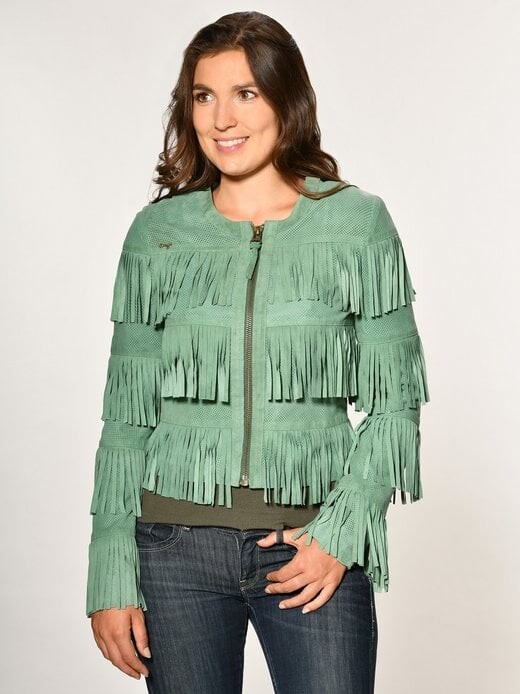 

Кожаный пиджак Maze, зеленый