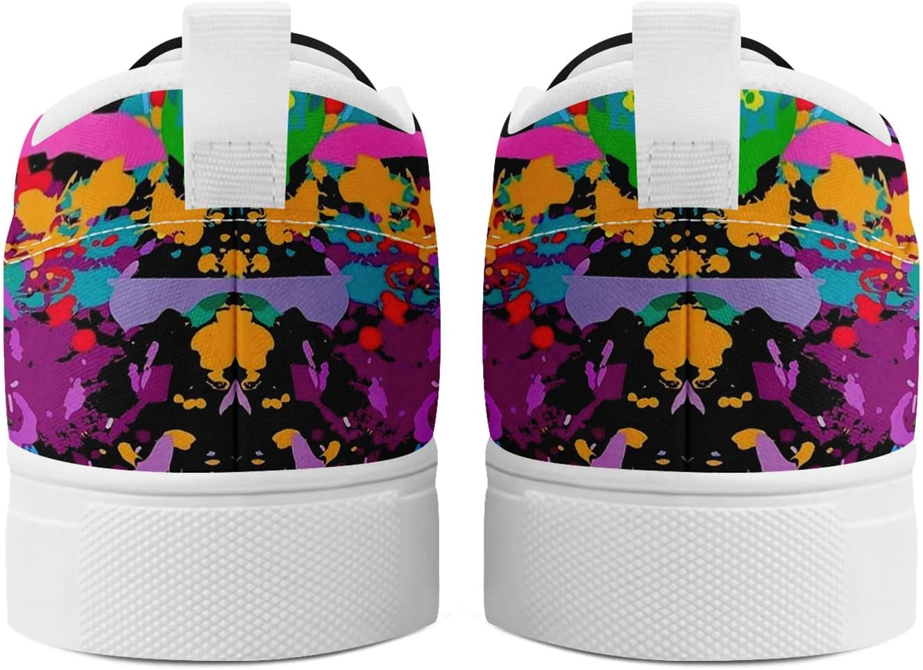 Женские готические кеды с черепом coolcustomize, слипоны, эластичный текстиль, повседневные лоферы, рок и панк, низкие кеды для ходьбы, мужские, розовый — фото 3