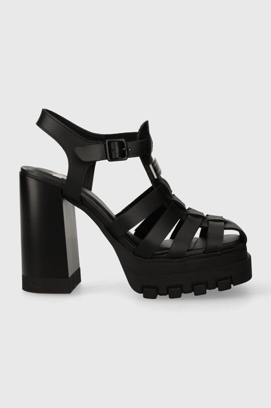 

Кожаные сандалии TJW HEEL FISHERMAN SANDAL Tommy Jeans, черный