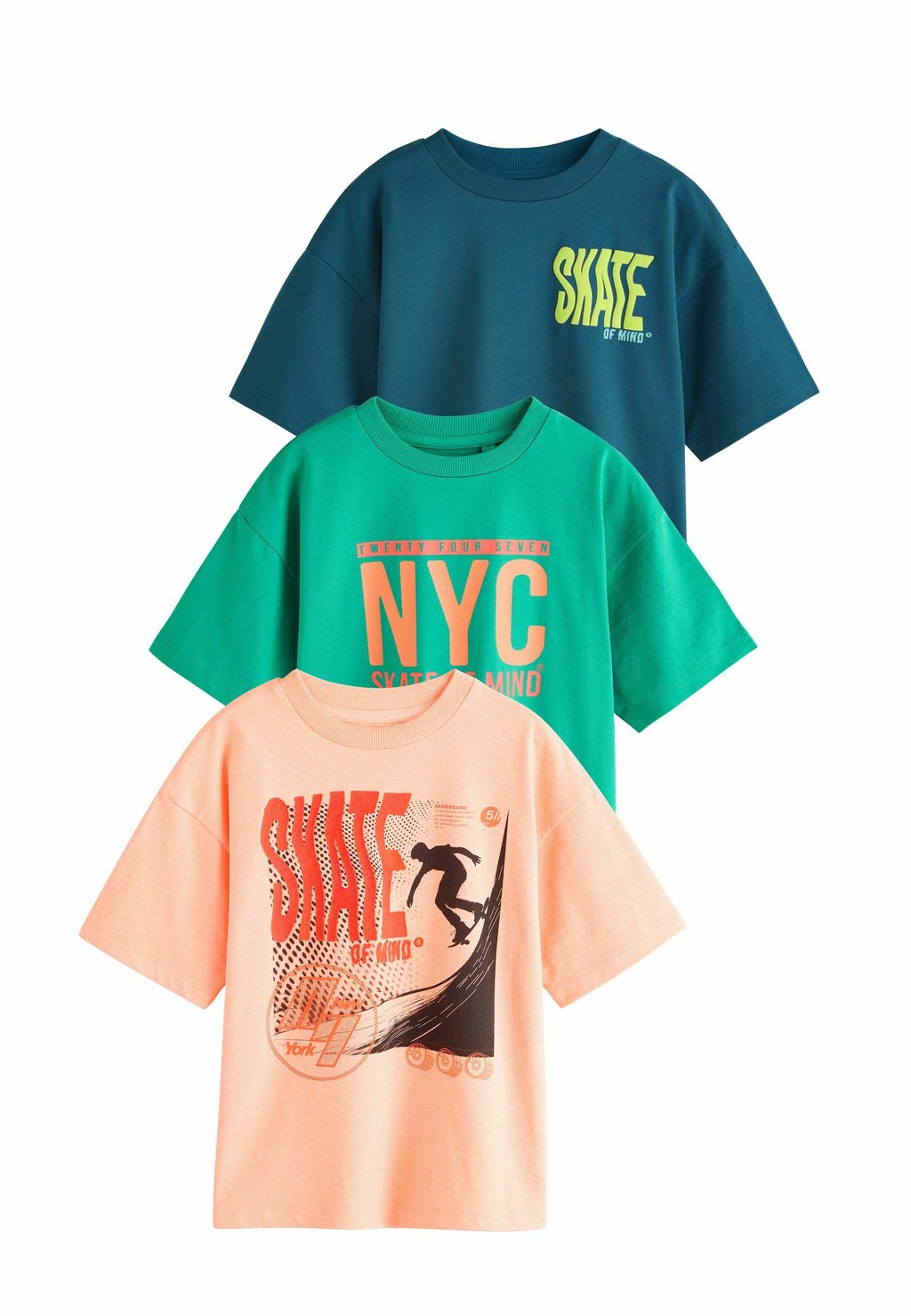

Футболка с принтом SHORT SLEEVE GRAPHIC 3 PACK STANDARD Next, синий