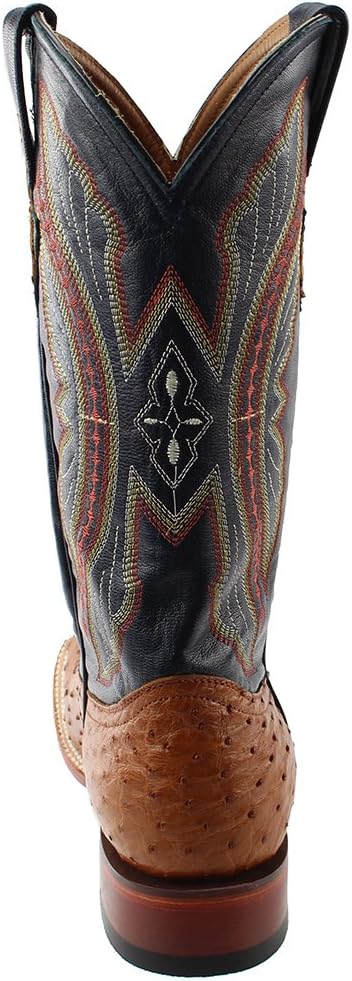Мужские ботинки Ferrini Italia Colt Full Quill из страусиной кожи с квадратным носком, средней высоты до середины икры - черные, коричневые — фото 3