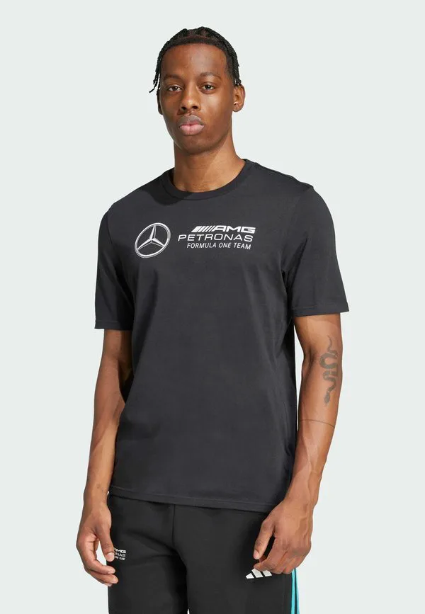 Футболка с принтом mercedes amg petronas formula one team dna для мужчин Adidas Originals, Black White