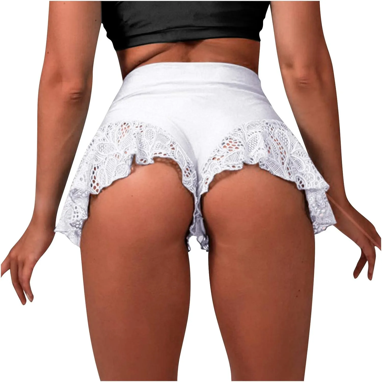 

Женские шорты для йоги с рюшами High Waist tuduoms