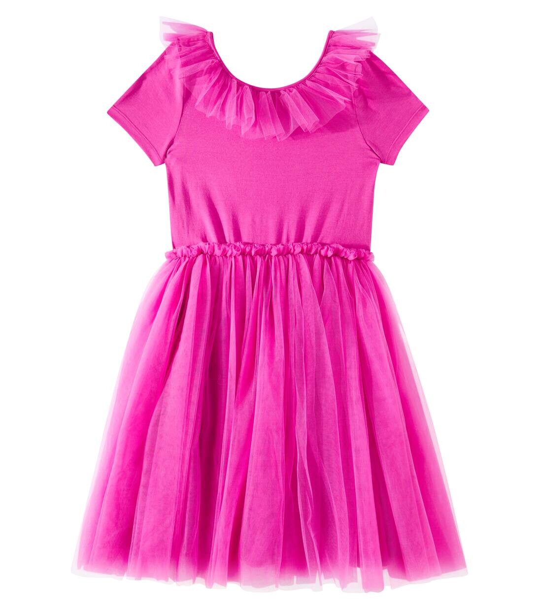 Платье Star Dance из хлопкового трикотажа и тюля Tutu Du Monde, цвет fuschia — фото 4