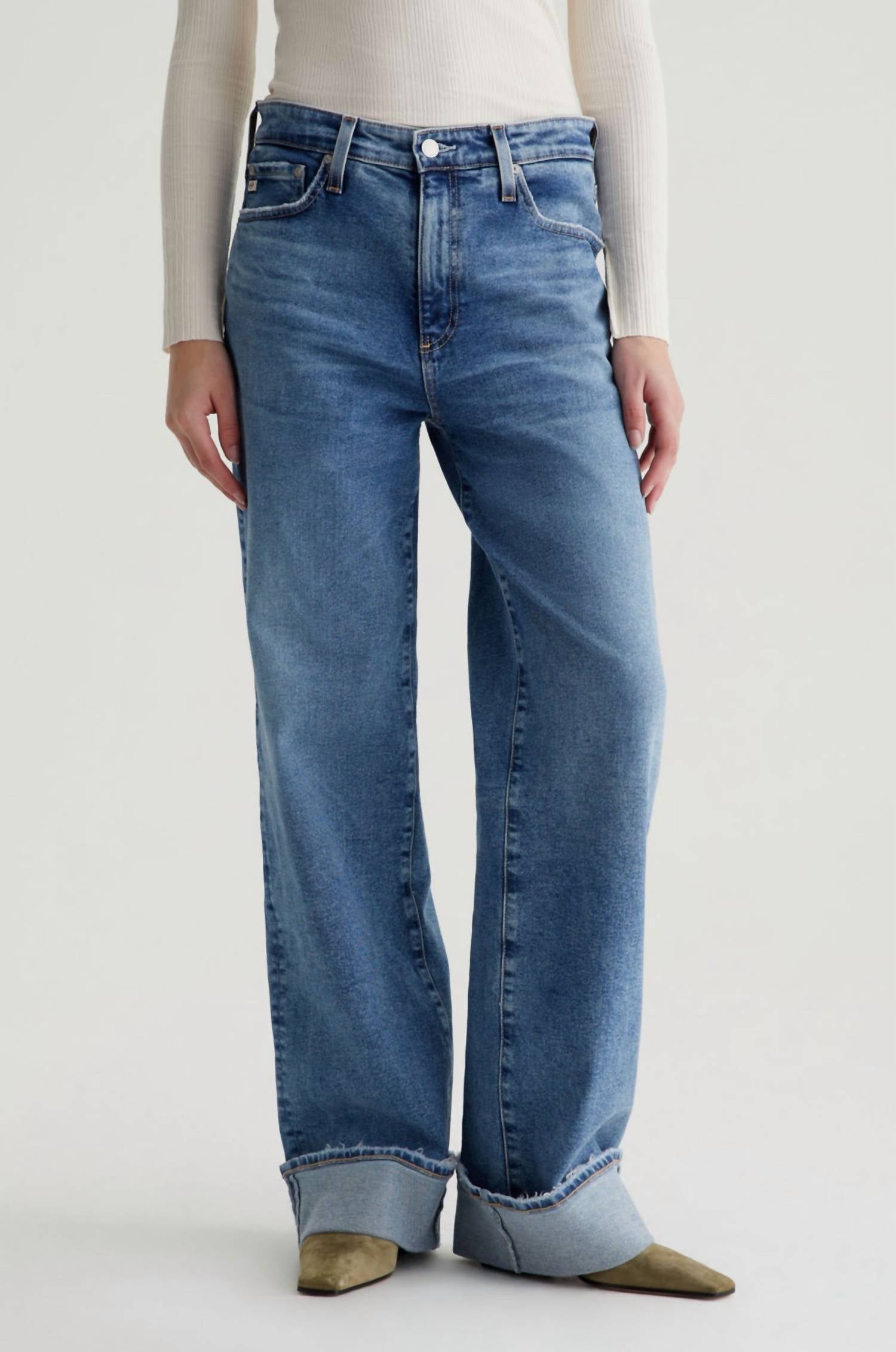 

Джинсы Kora High-Rise Wide Leg в синем цвете AG Jeans