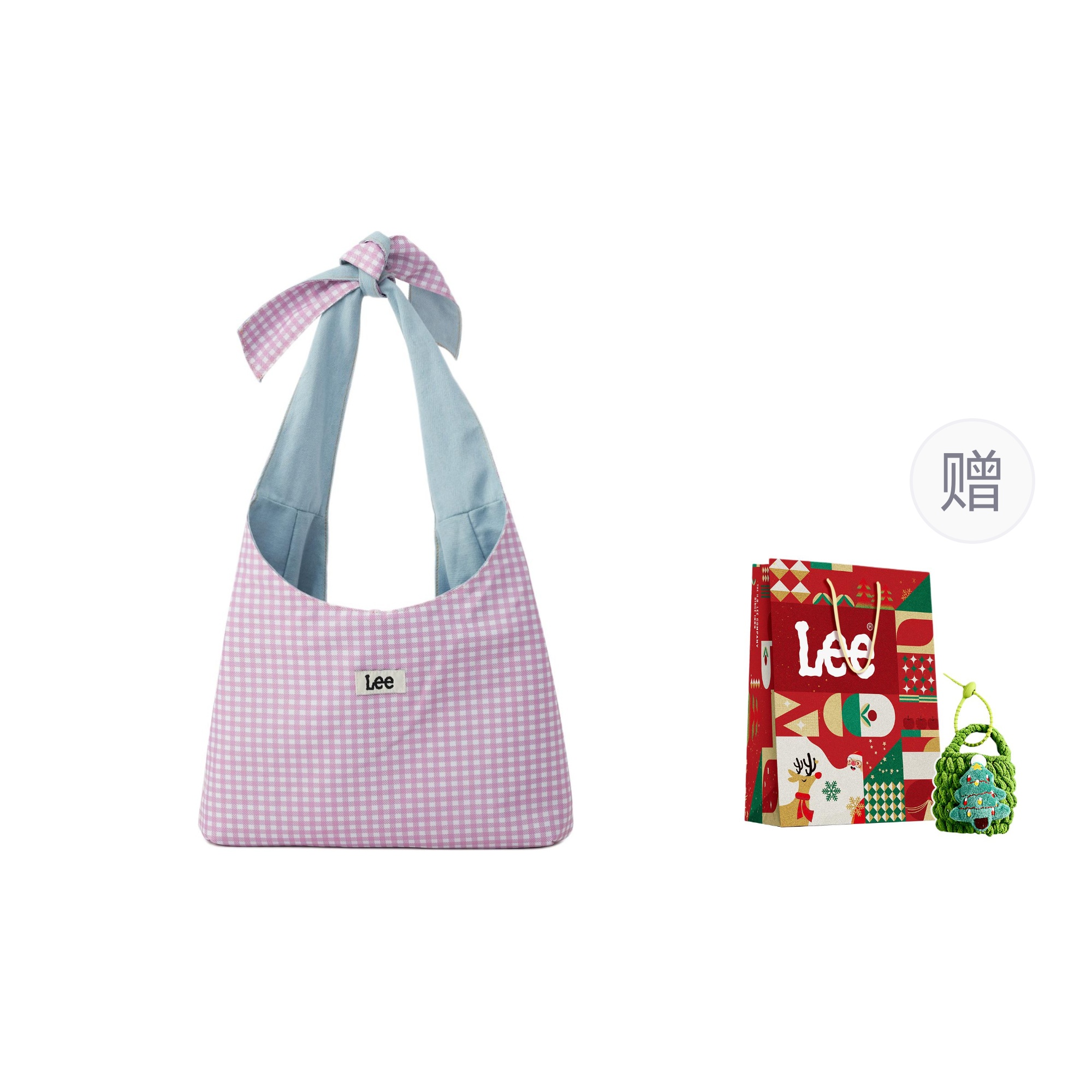 

Lee Тканевая сумка-шоппер, Pink Plaid (Gift Limited Edition)