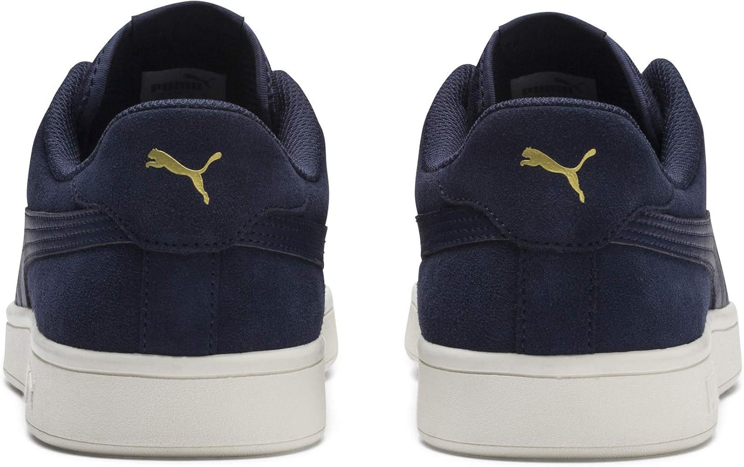 Кроссовки Puma Smash V2 Low-Top для взрослых унисекс, синий/золотой/белый — фото 3