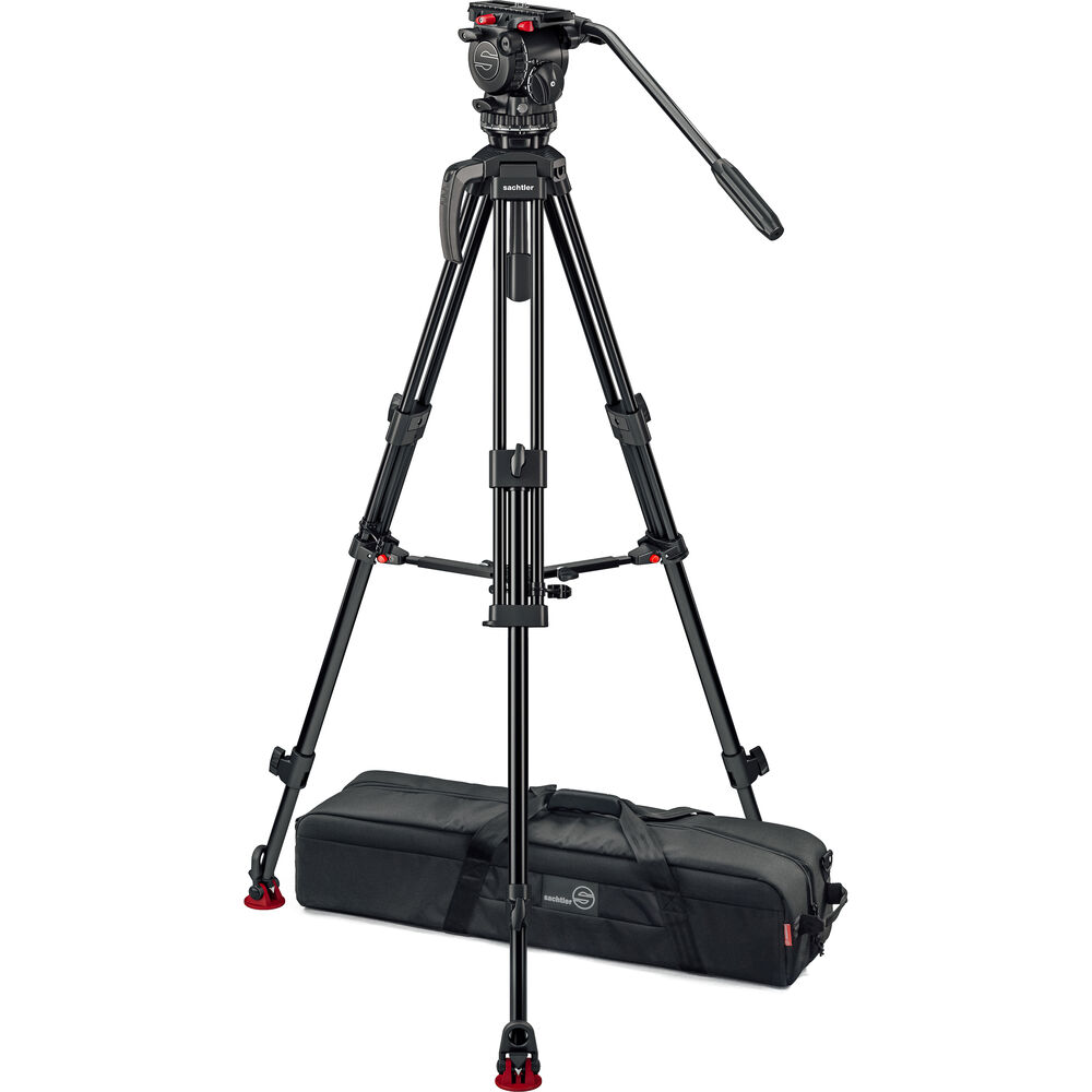 

Алюминиевый штатив Sachtler 75/2 Mark II с жидкостной головкой FSB 8 MK II и распоркой среднего уровня