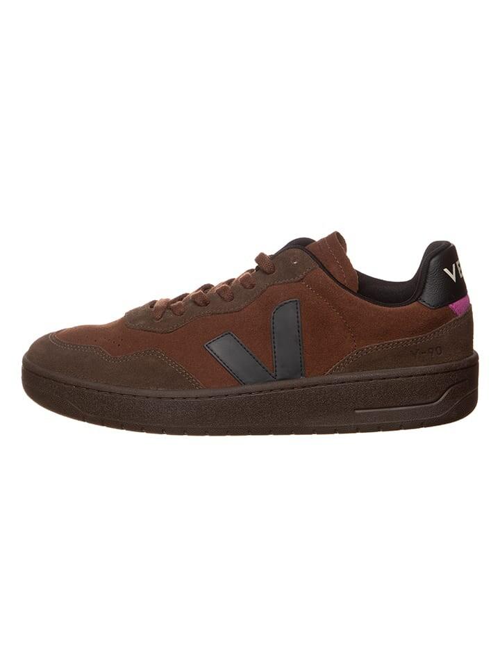 

Кроссовки на шнуровке Veja Leder-Sneakers V 90, цвет Braun/Schwarz