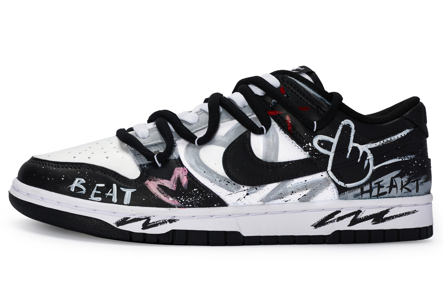 

Мужские кроссовки для скейтбординга Nike Dunk, Black, white, gray powder