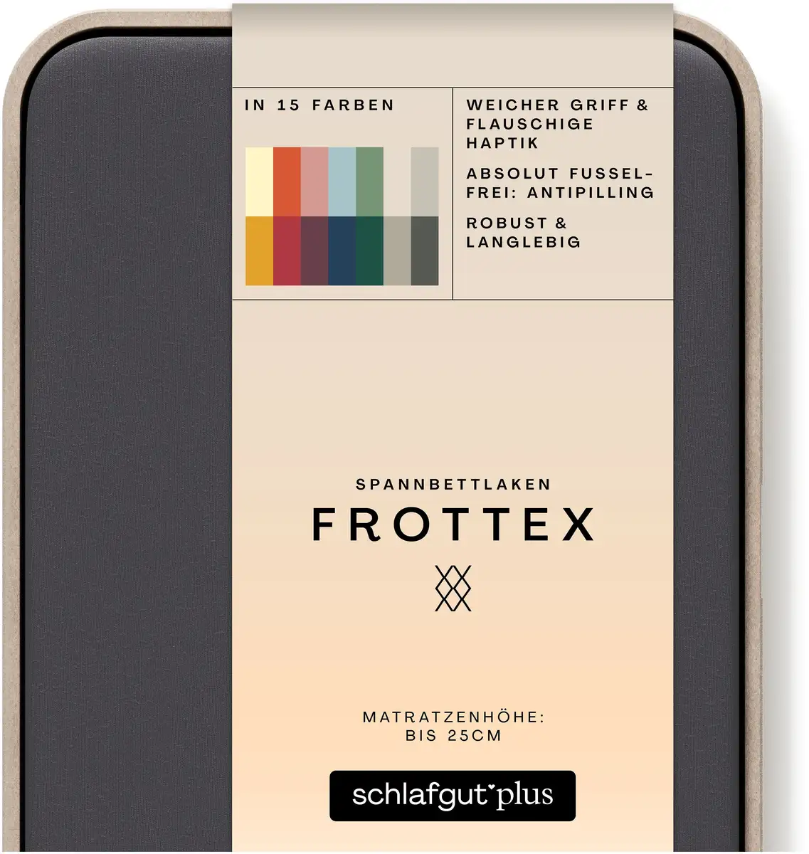 

Простыня Schlafgut "Frottex", 100% махровая ткань 120-130х200 см, 1 шт., серый
