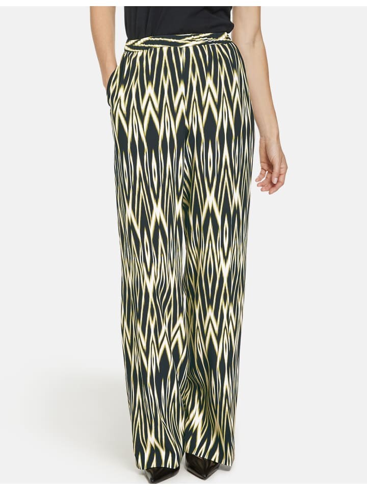 

Тканевые брюки Gerry Weber Tuch/Kombi lang, цвет schwarz/cream/yellow print