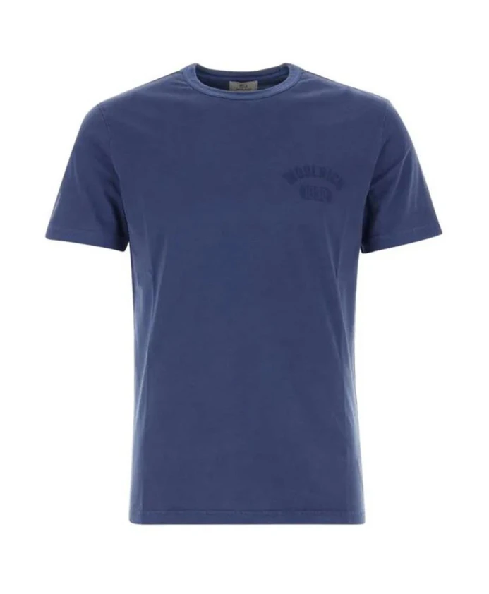 

Классическая синяя футболка с круглым вырезом Woolrich, синий