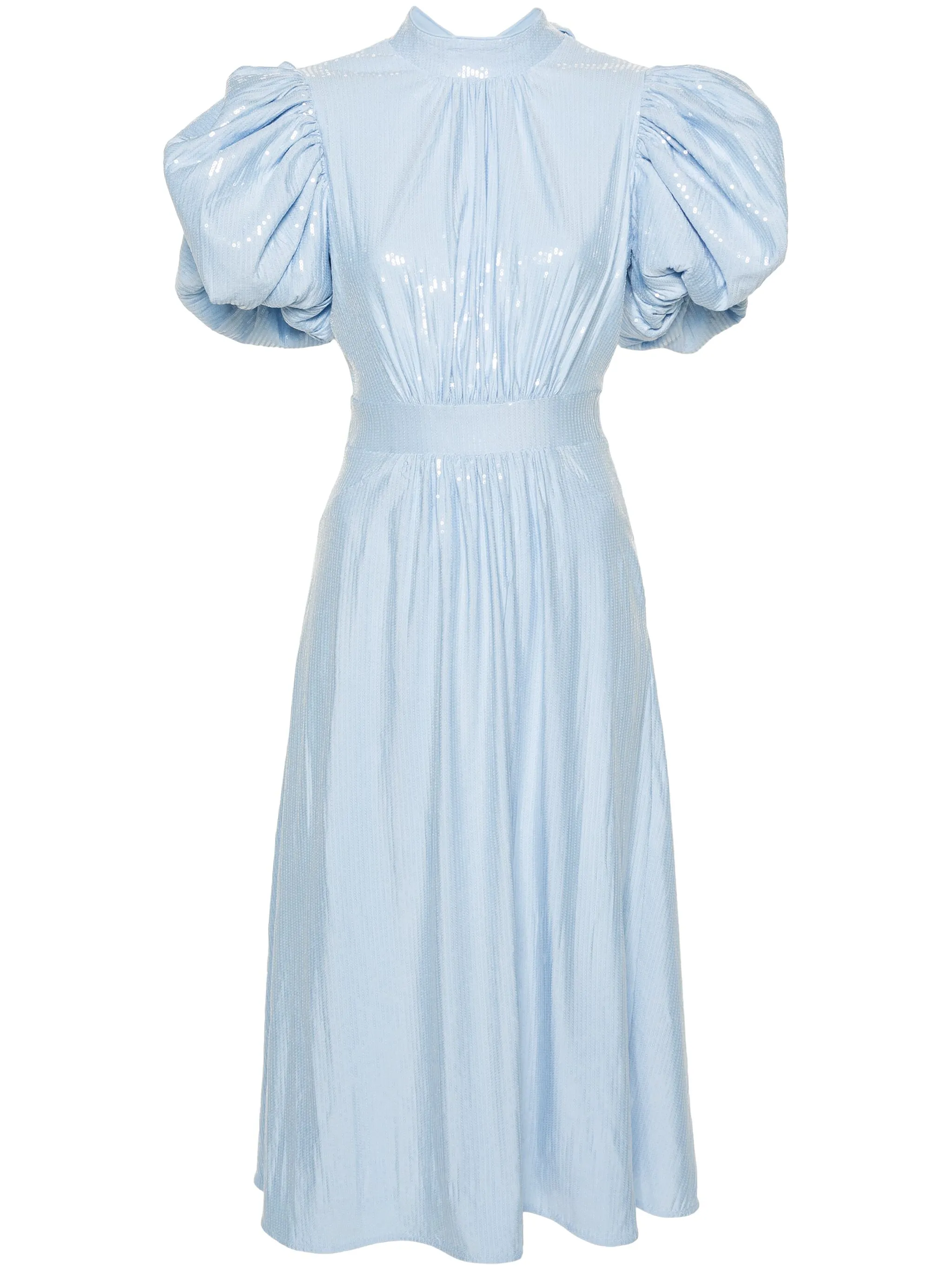 

Платье миди с объемными рукавами Rotate Birger Christensen, синий