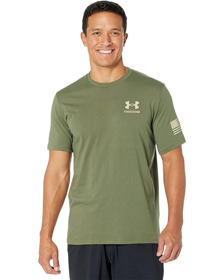 

Футболка Under Armour New Freedom Flag, цвет Marine OD Green/Desert Sand