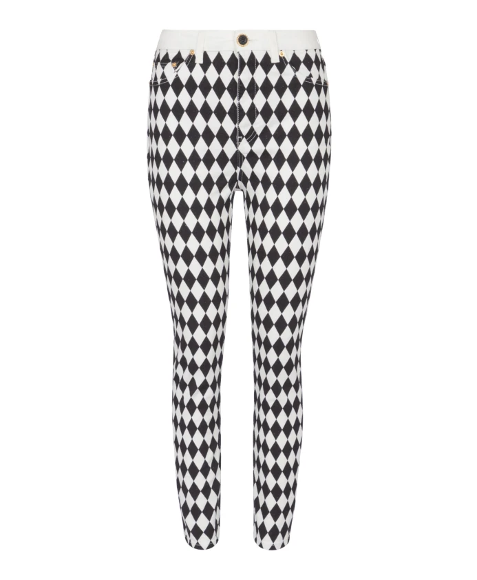 

Джинсы узкого кроя из денима Diamond Balmain, черный