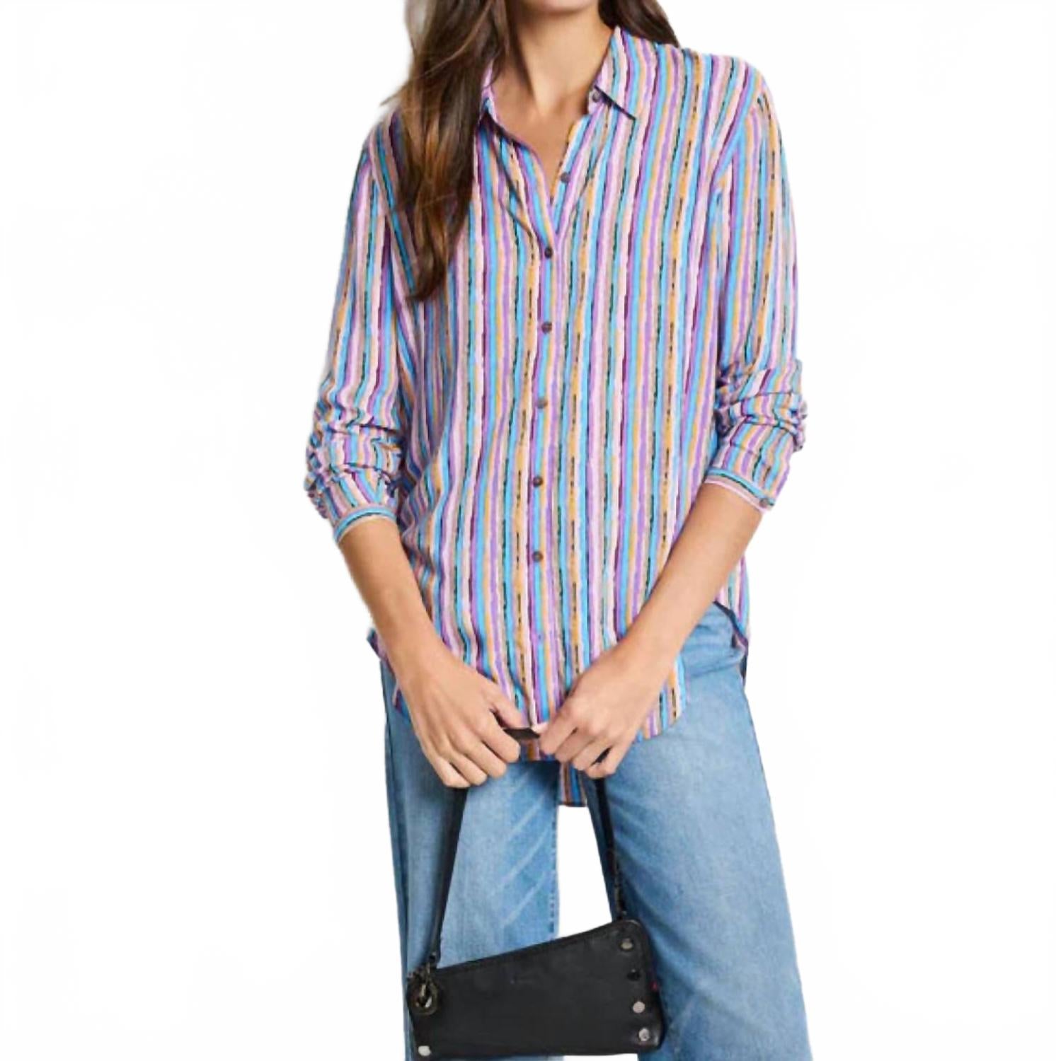 

Рубашка в полоску Solstice Multi Purple Nic + Zoe