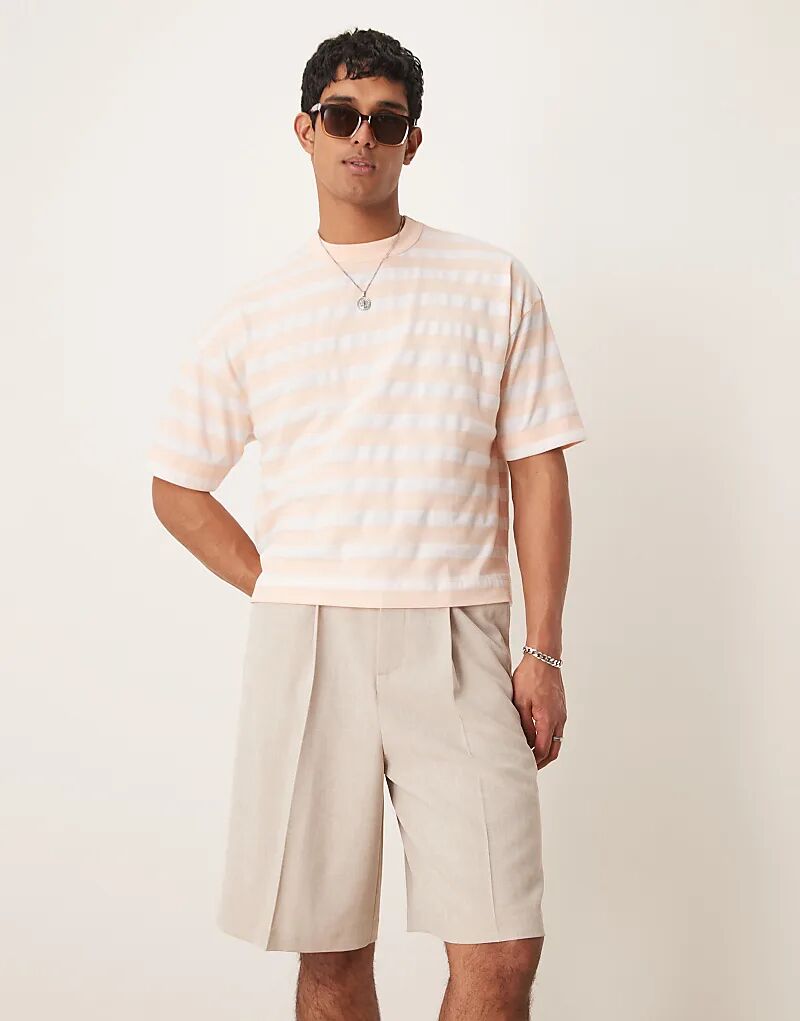 

Элегантные шорты-бермуды ASOS DESIGN с микротекстурой цвета камня