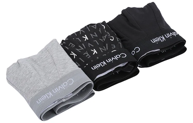 Трусы с логотипом на поясе, набор из 5 штук Calvin Klein, Black+Gray+All over Print — фото 4