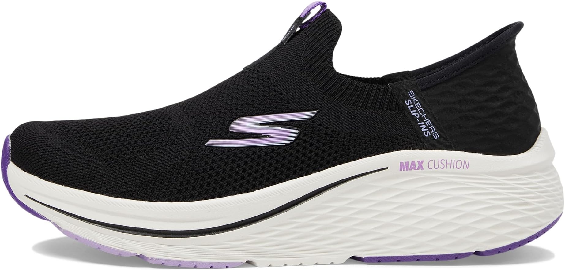 Кроссовки SKECHERS Max Cushioning Elite 2.0 Eternal Hands Free Slip-Ins, Black/Purple — фото 4