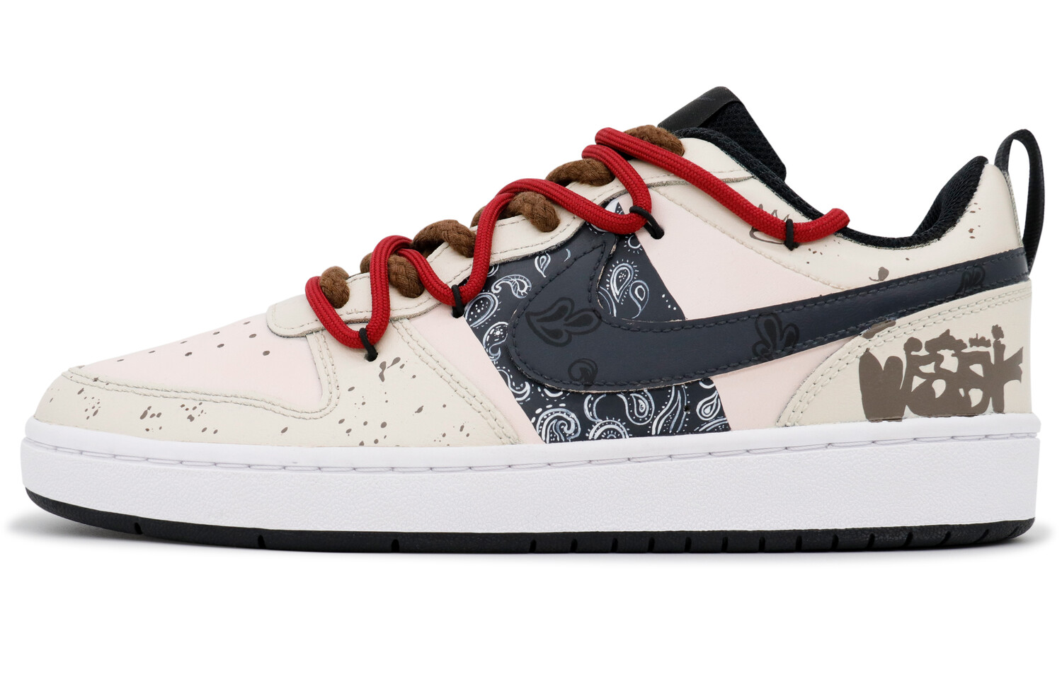 

Кроссовки Nike Court Borough Skateboarding Shoes Women's Low-top Beige/brown, цвет Paisley