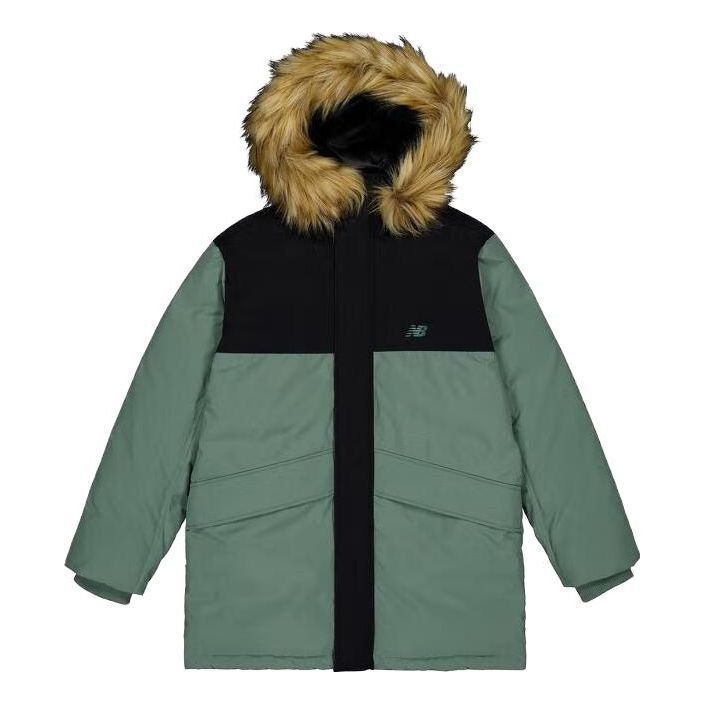 

Куртка New Balance Warm Long Parka Jacket 'Green Black', зеленый