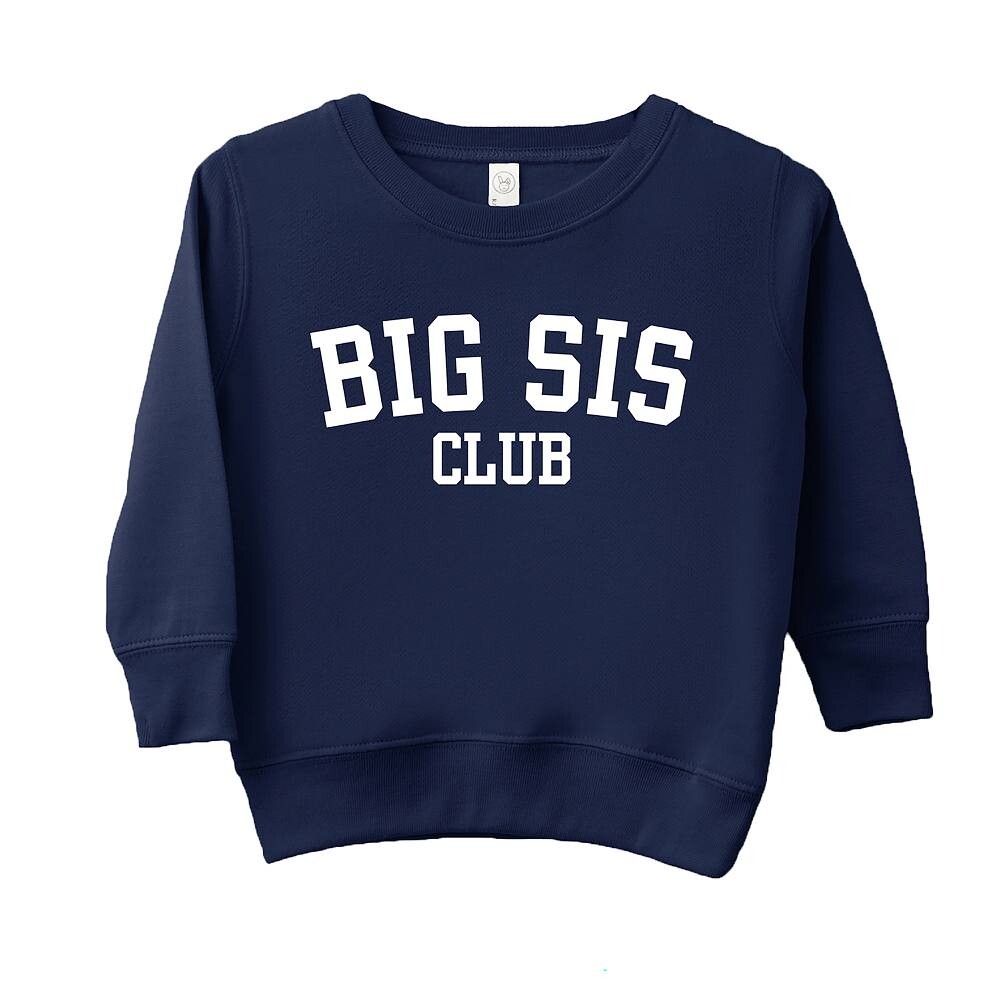 

Толстовка с рисунком Big Sis Club для малышей The Juniper Shop, темно-синий