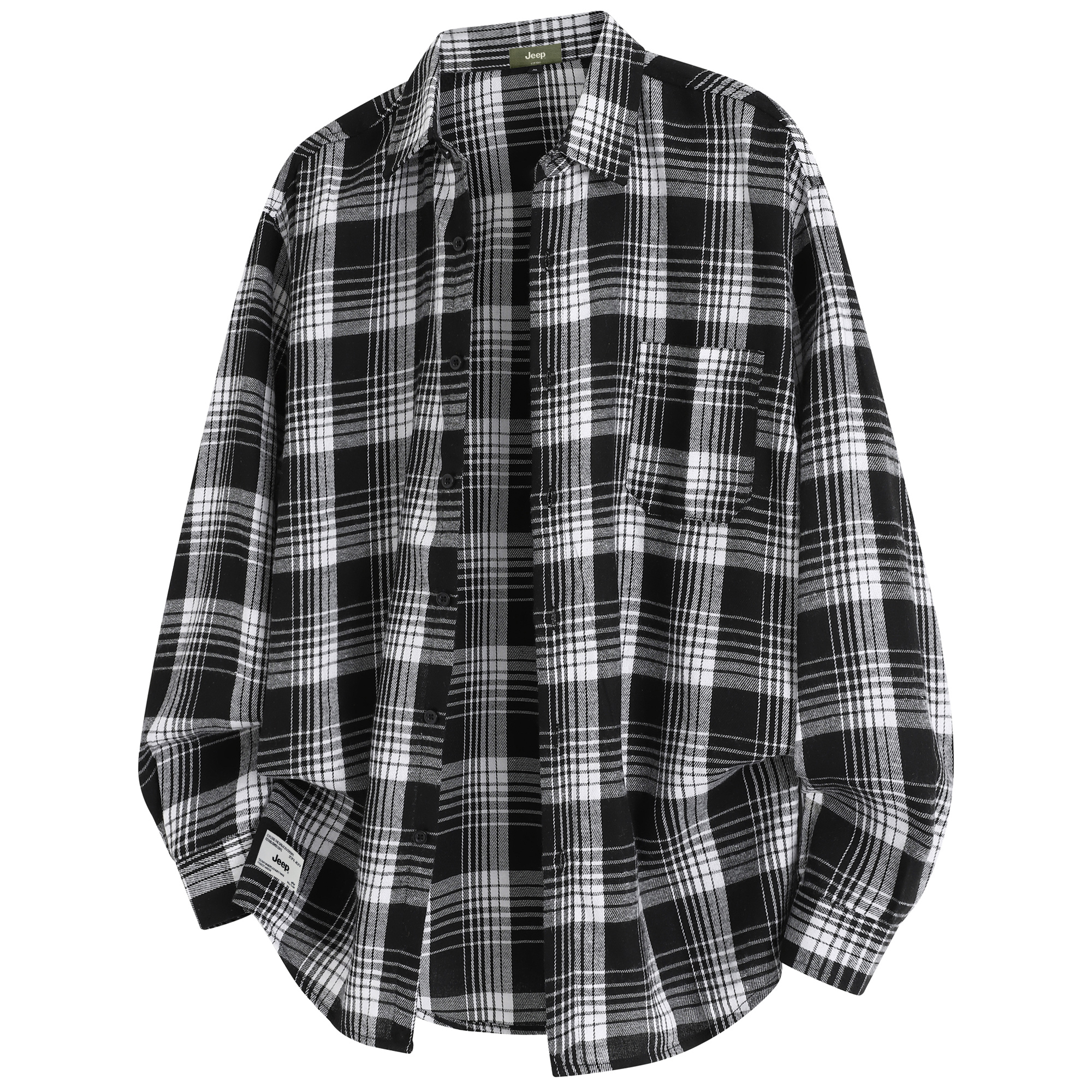 

Рубашка Unisex Lapel Moderate Jeep, черный